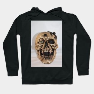 Skull with Bullet Hole and  Scorpion shot closeup Hoodie